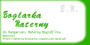 boglarka materny business card